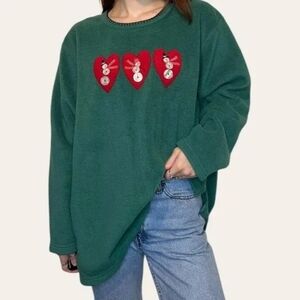 Wool pullover sweater Christmas snowman button embroidery sports shirt